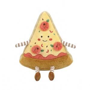 NEW MON AMI pizza plush toy in tan